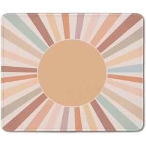 Boho Colorful Rainbow Sun Mouse Pad,Sunset Sunrise Aesthetic for Desk Dorm Home